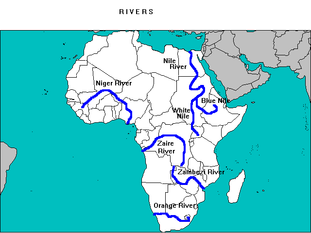 important rivers and mountains of africa